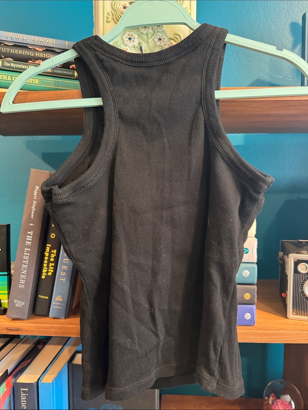Black Ribbed Tank Top - Picture 2 of 3